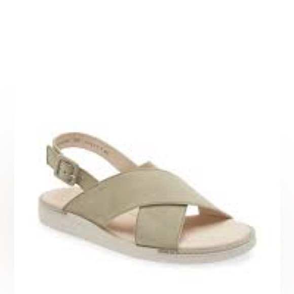 Paul Green Heaven Slingback Sandals Olive Green Women's Size - Picture 1 of 16